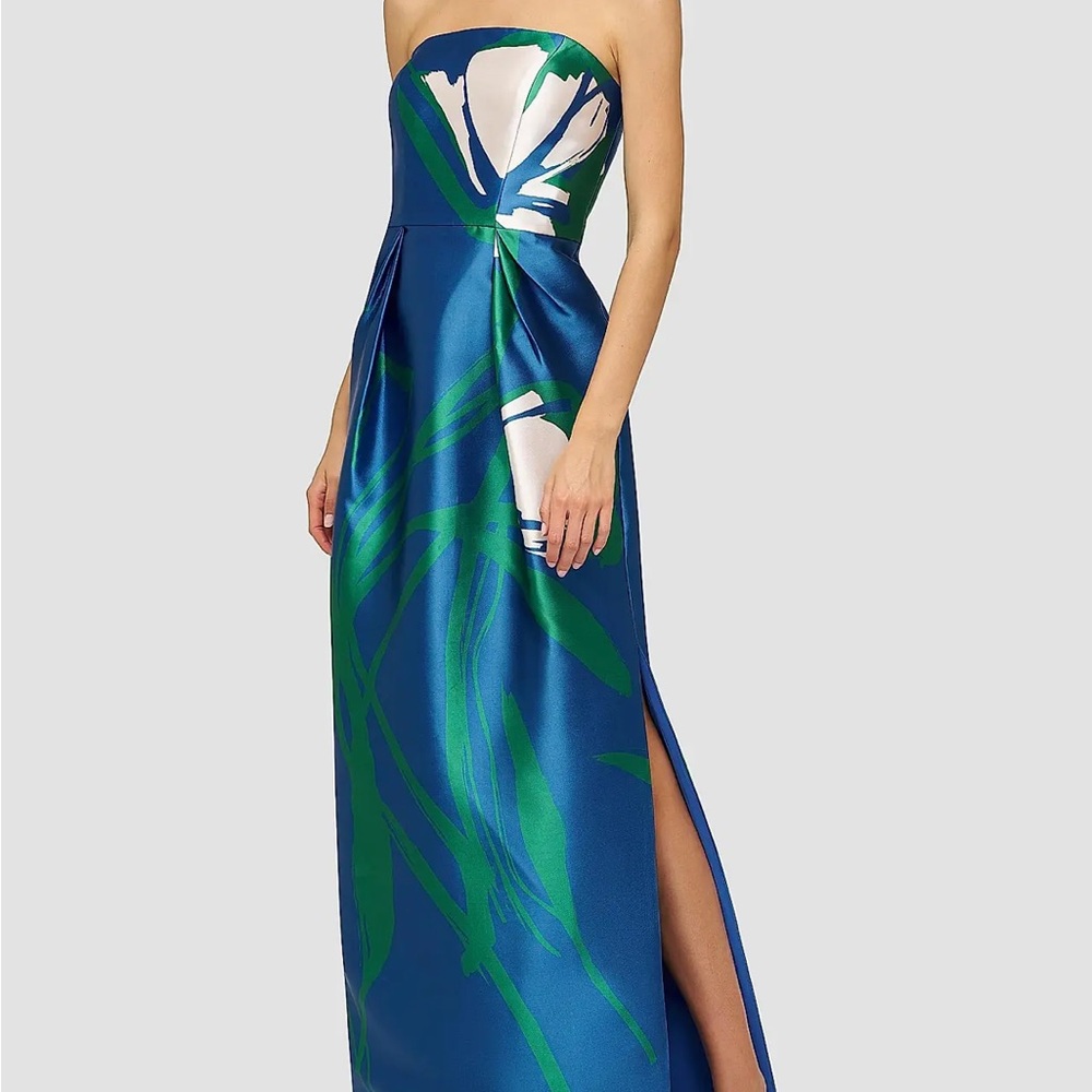Kay Unger Marisol Strapless Mikado Column Gown